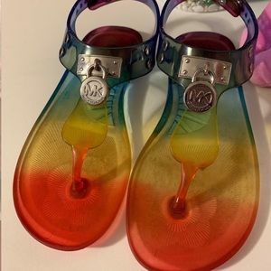 Girls Michael Kors Rainbow Jelly Sandals